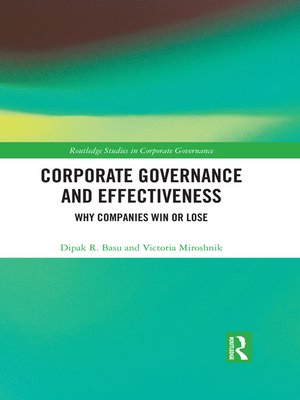 cover image of Corporate Governance and Effectiveness